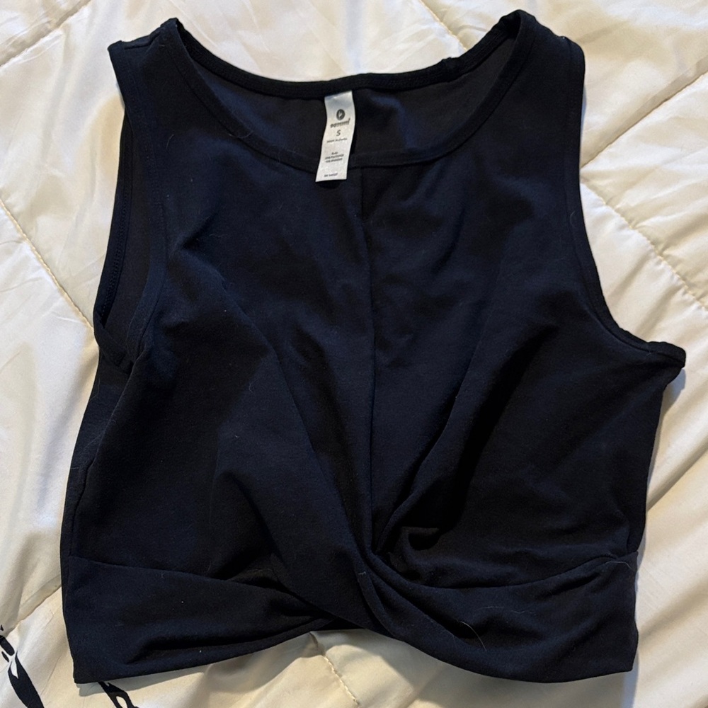 90 Degree By Reflex Black Twist Front Crop Top